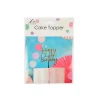 Gold Happy Birthday Cake Topper 1pc 9x16cm