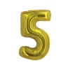 Gold Holographic Foil Number Balloon 5