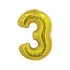 Gold Holographic Foil Number Balloon 3