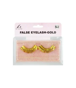 Gold Metallic False Eyelashes
