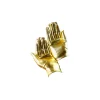 Gold Metallic Short Gloves