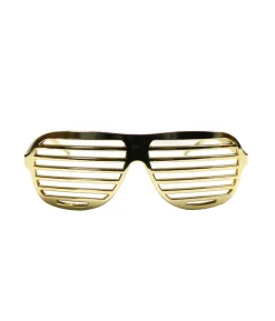 Gold Metallic Shutter Party Glasses