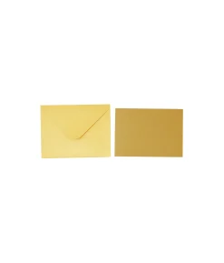Gold Pearlised Cards & Envelopes Set 12pc