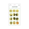 Gold Round Mirror stickers 19.5x10cm 12pc