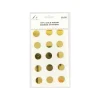 Gold Round Mirror stickers 19.5x10cm 15pc