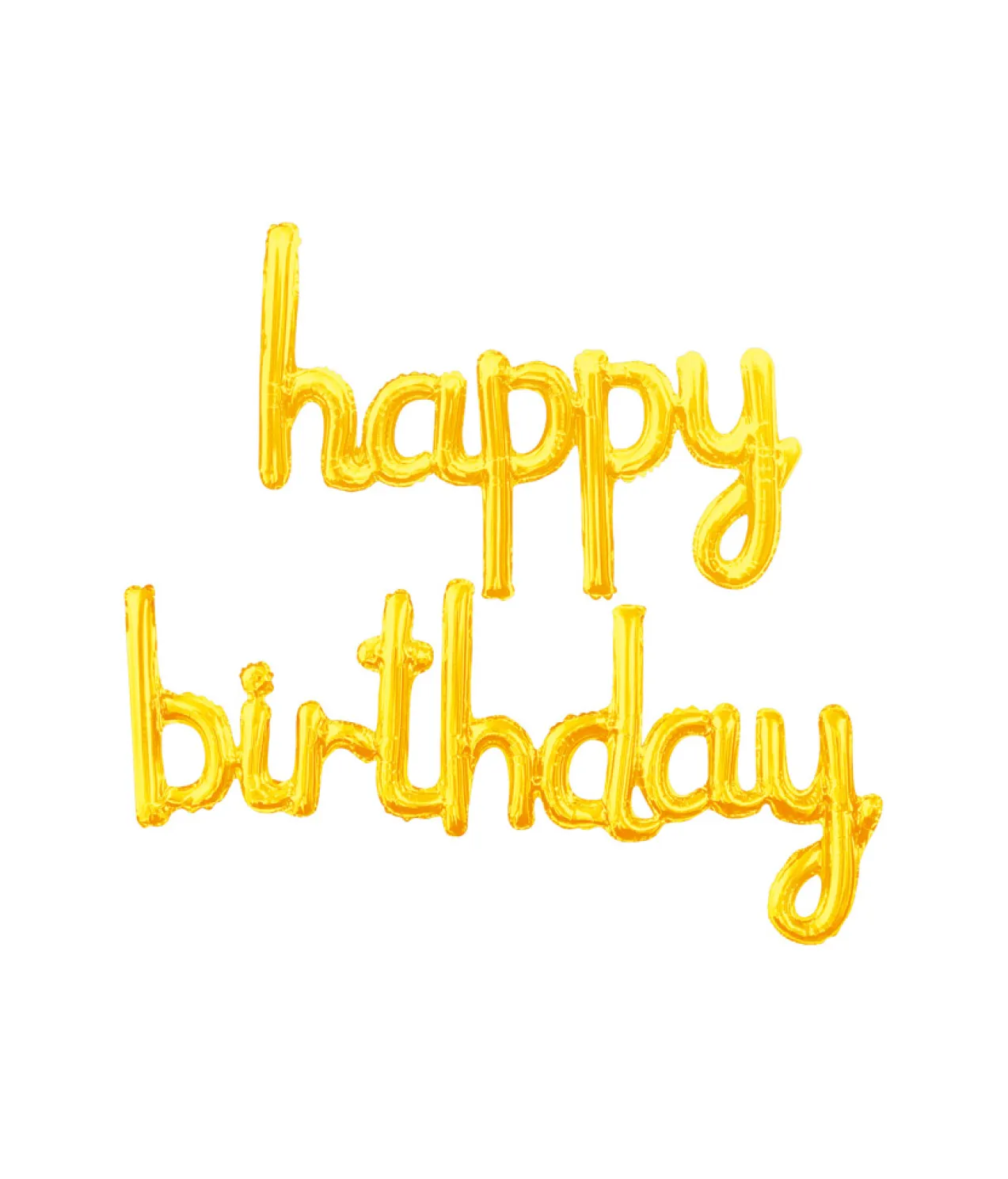 Gold Script Happy Birthday