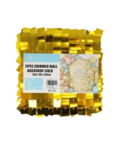 Gold Shimmer Wall Panels 5pc