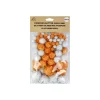 Gold & Silver Glitter Pom Poms Assorted 100pc
