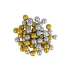 Gold & Silver Glitter Styrofoam Balls 1.8cm 50pc