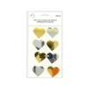 Gold&Silver Heart Mirror stickers 8pc