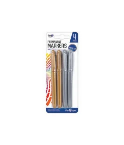 Gold & Silver Permanent Marker 4pk