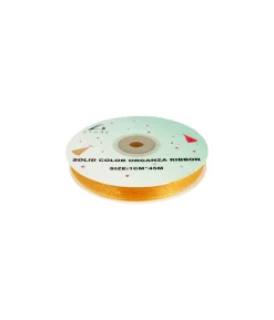 Gold Solid Colour Organza Ribbon 1cm