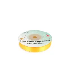 Gold Solid Colour Satin Ribbon 1cm