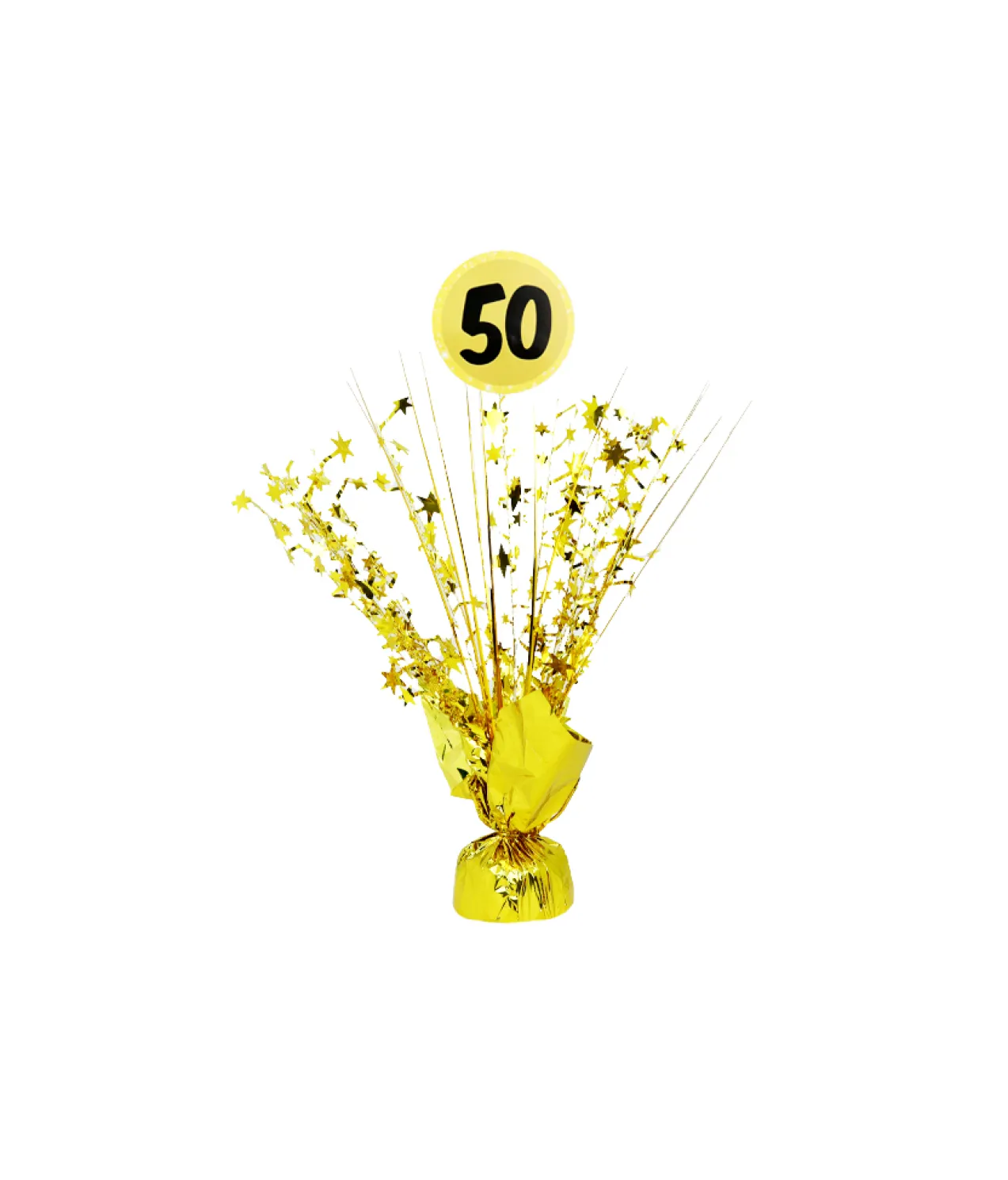 Gold 50th Birthday Table Centerpiece