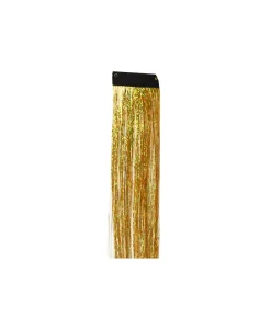 Gold Tinsel Hair Extension Clip 1pc
