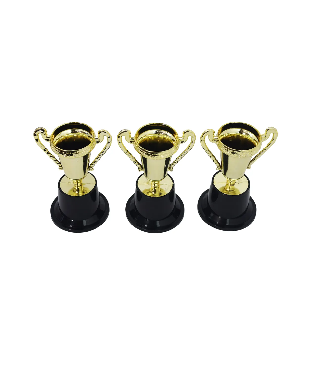 Gold Trophy Set 8 x 12cm 3pc