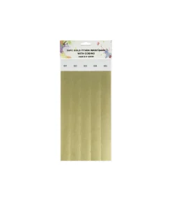 Gold Tyvek Wristbands With Coding 50pc