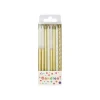 Gold & White Metallic Candles 24pk