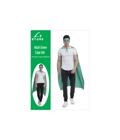 Green Adults Cape & Mask Set