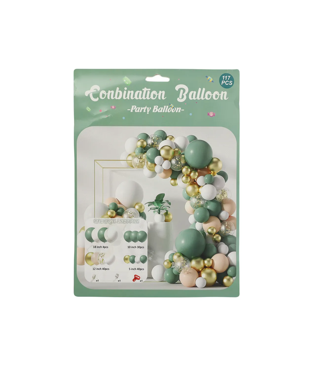 Green Balloon Garland Kit 117pc
