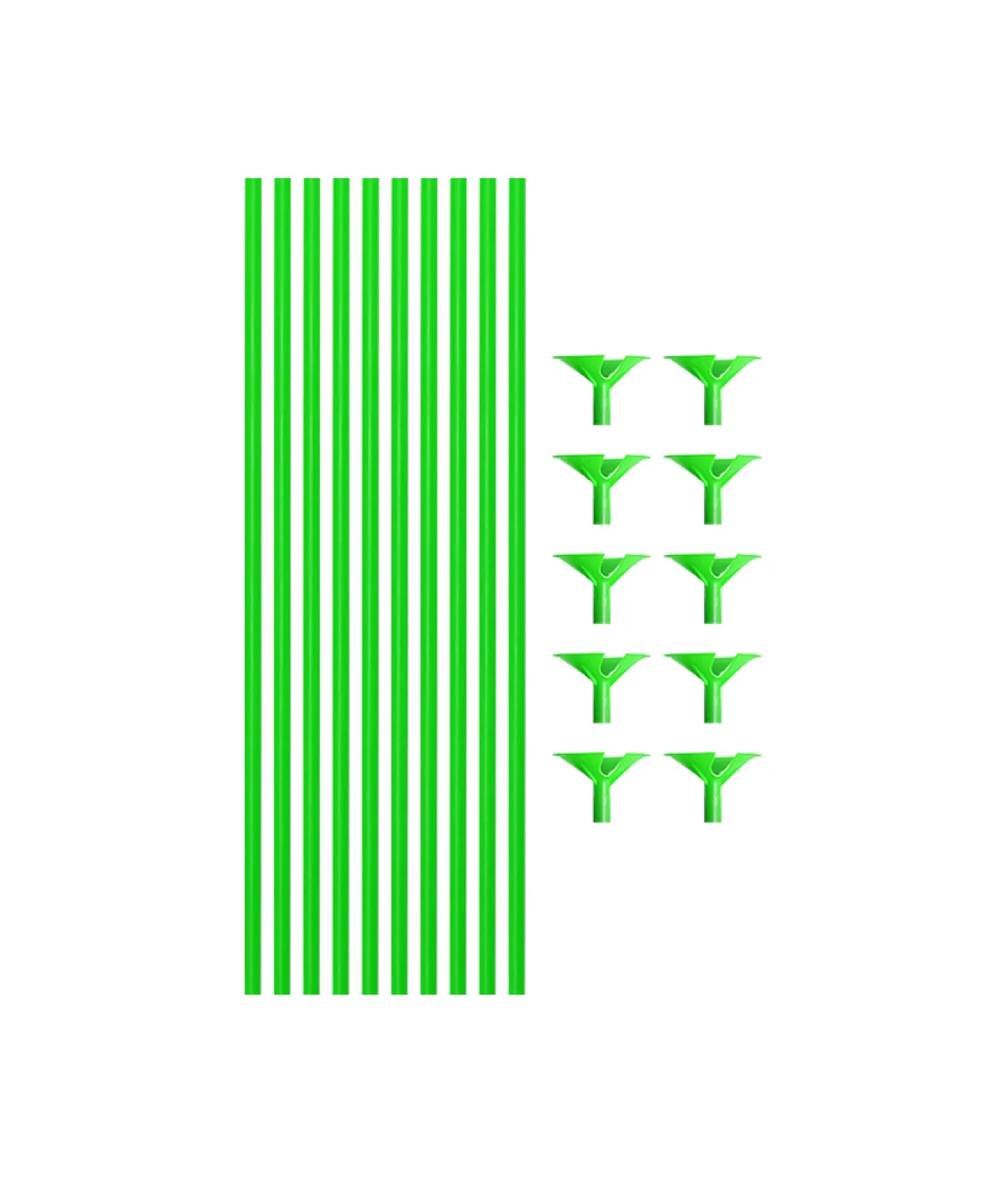 Green Balloon Stick & Cup Set 12pk