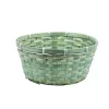 Green Bamboo Round Basket 27x12cm