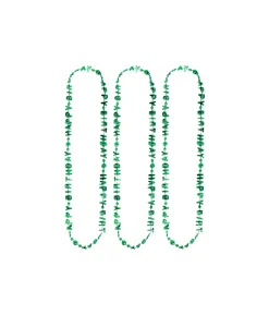 Green Happy Birthday Necklaces 78cm 3pk