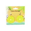 Green Lemon Earrings 6cm