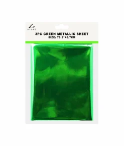 Green Metallic Sheet 45.7 x 76.2cm 3pc