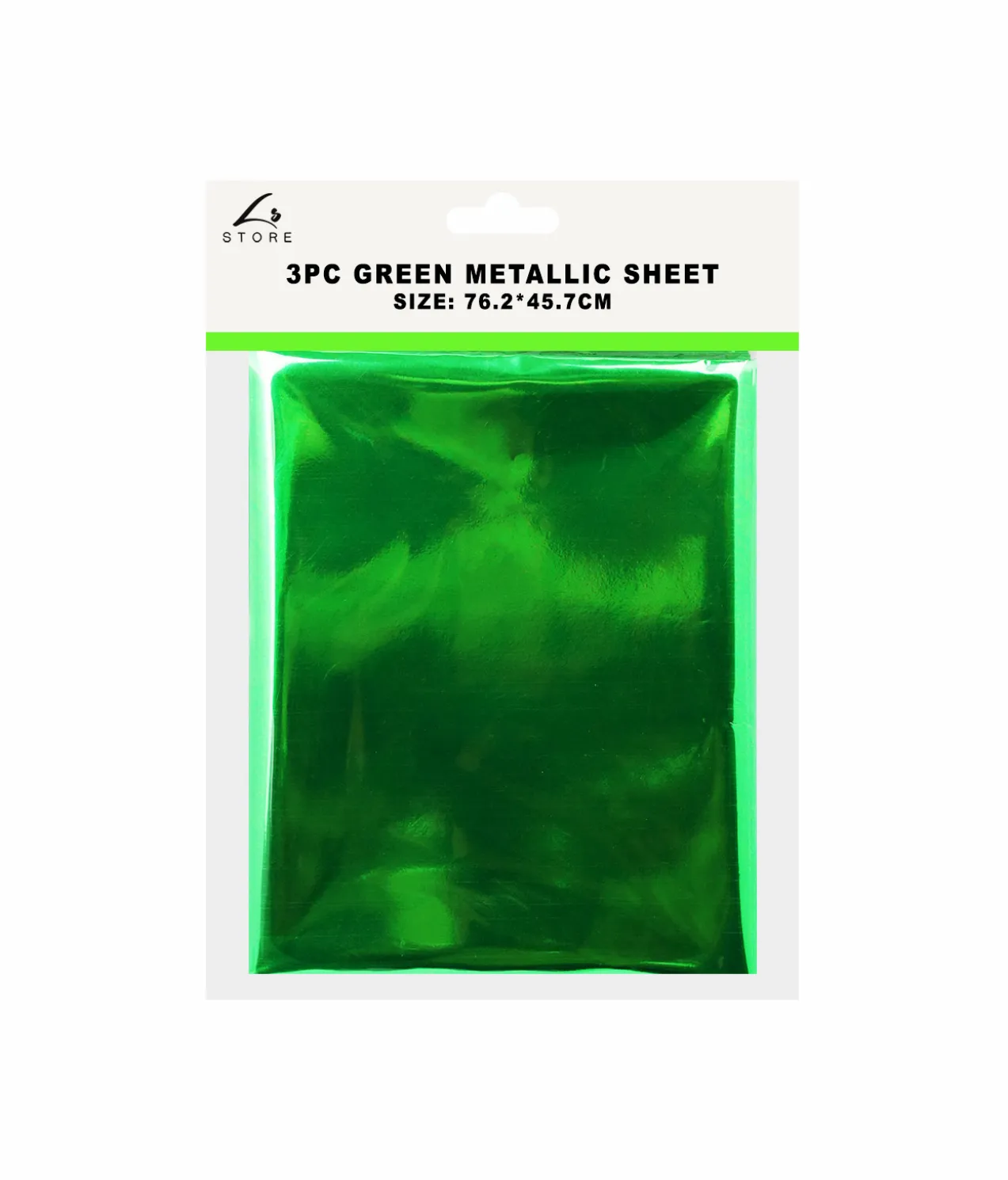 Green Metallic Sheet 45.7 x 76.2cm 3pc