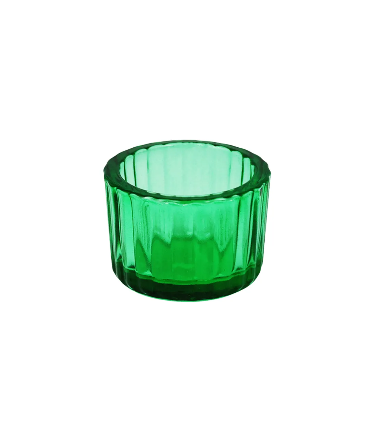 Green Mini Colored Glass Candle Cup 5.5 x 3.7cm 1pc