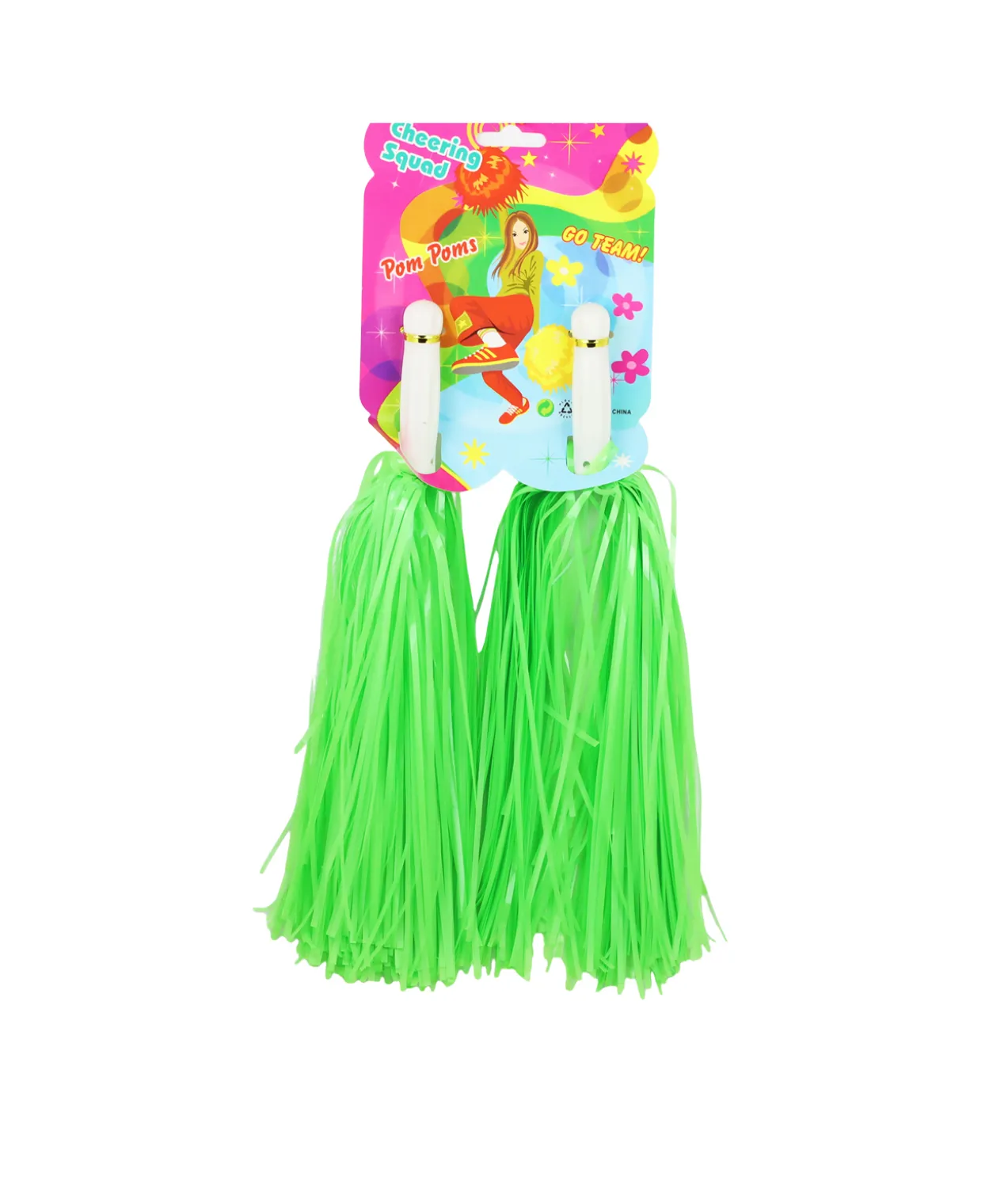 Green Neon Pompoms