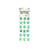 Green Tear Drop Sticker 18pc