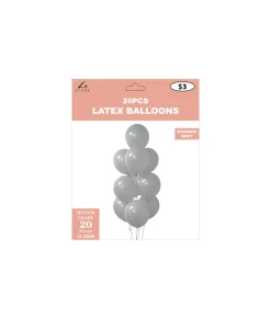 Grey Morandi Latex Balloons 12inch 20pk