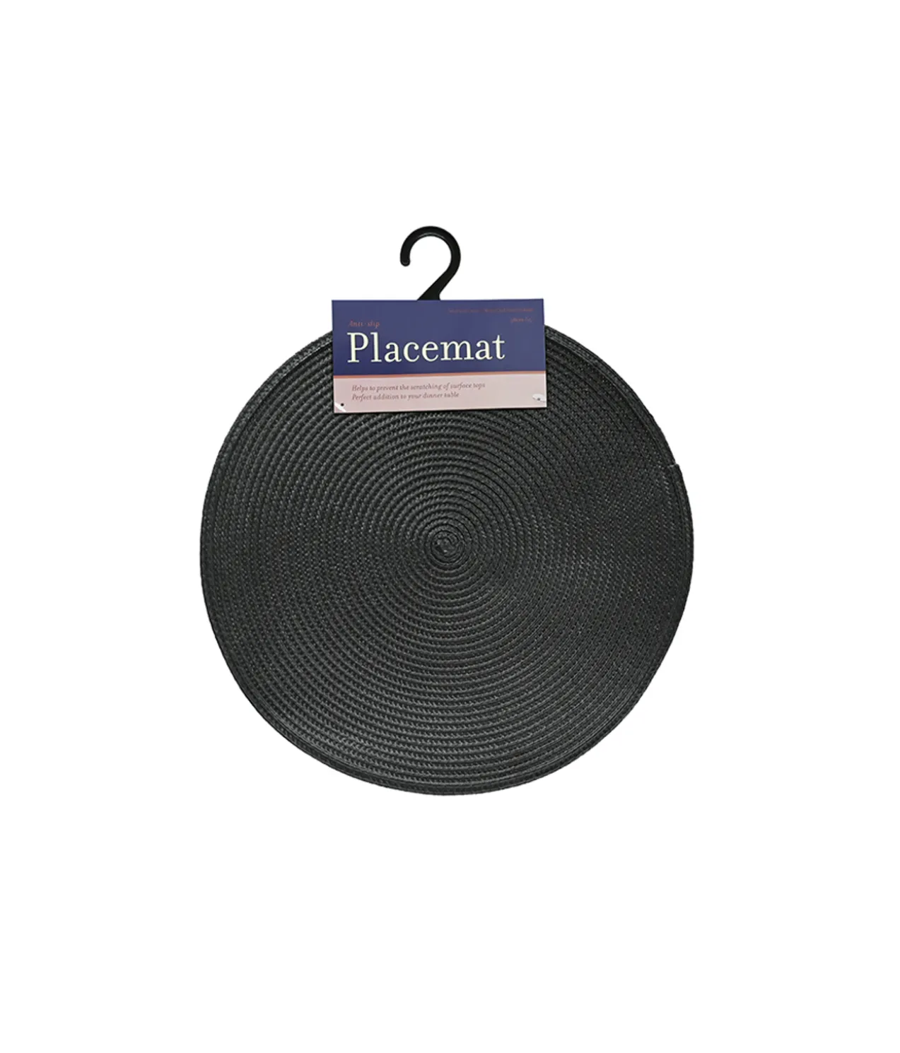 Grey PP Placemat Round 38cm