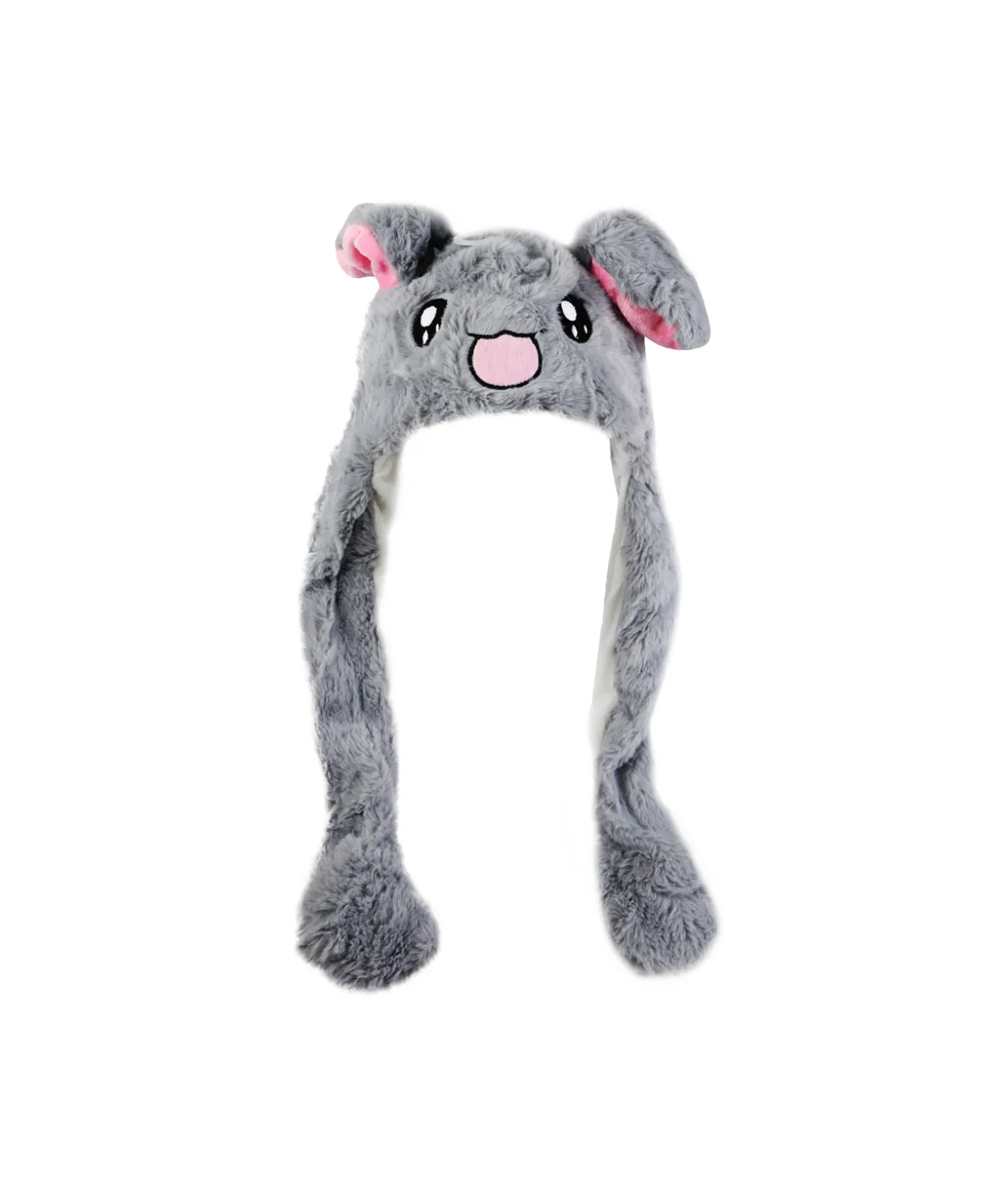 Grey Rabbit Plush Hat