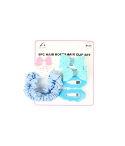Hair Rope & Clip Set 6pc