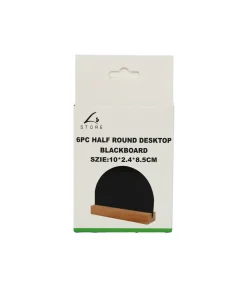 Half Round Desktop Blackboard 10×2.4×8.5cm 6pc