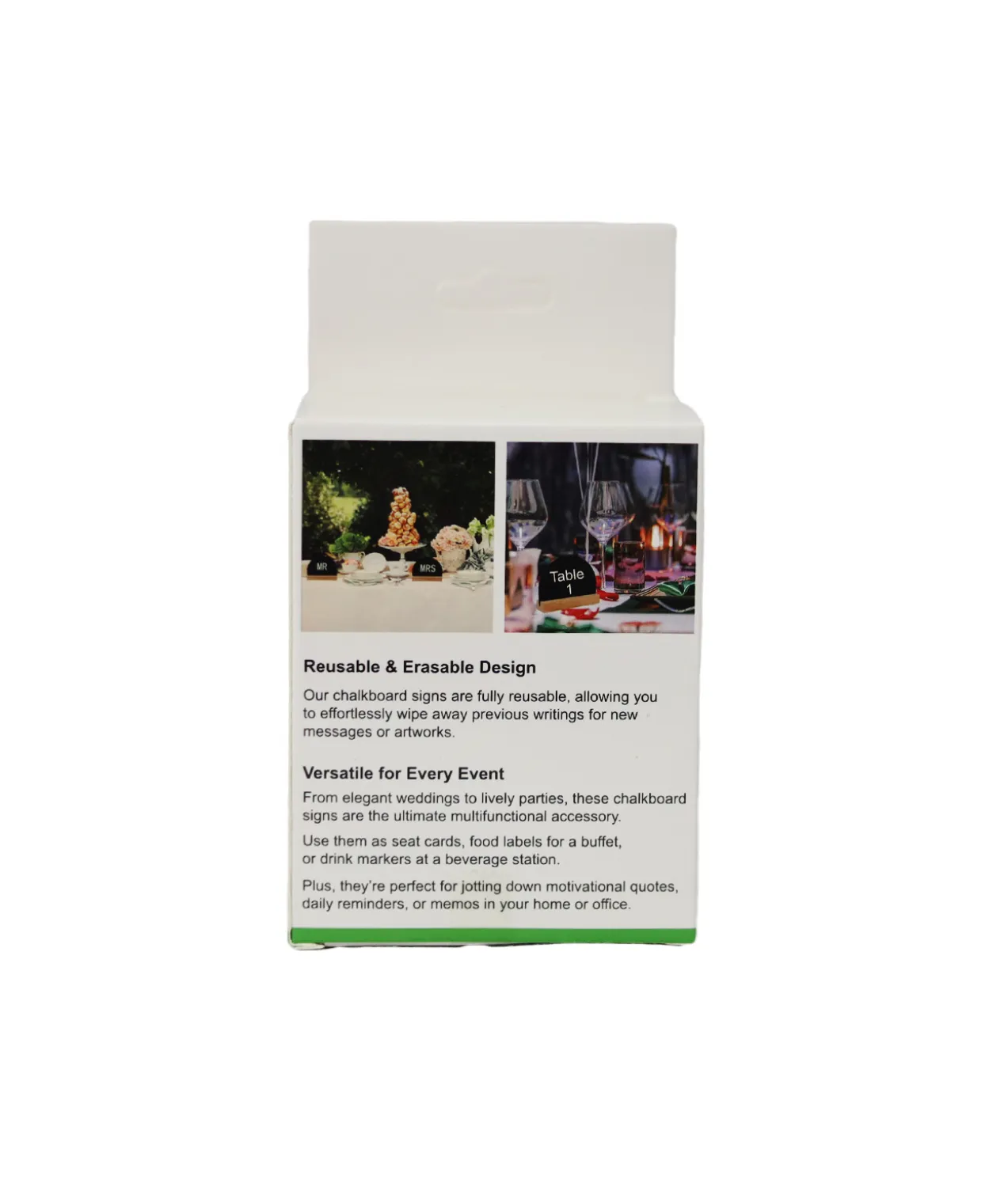 Half Round Desktop Blackboard 10×2.4×8.5cm 6pc