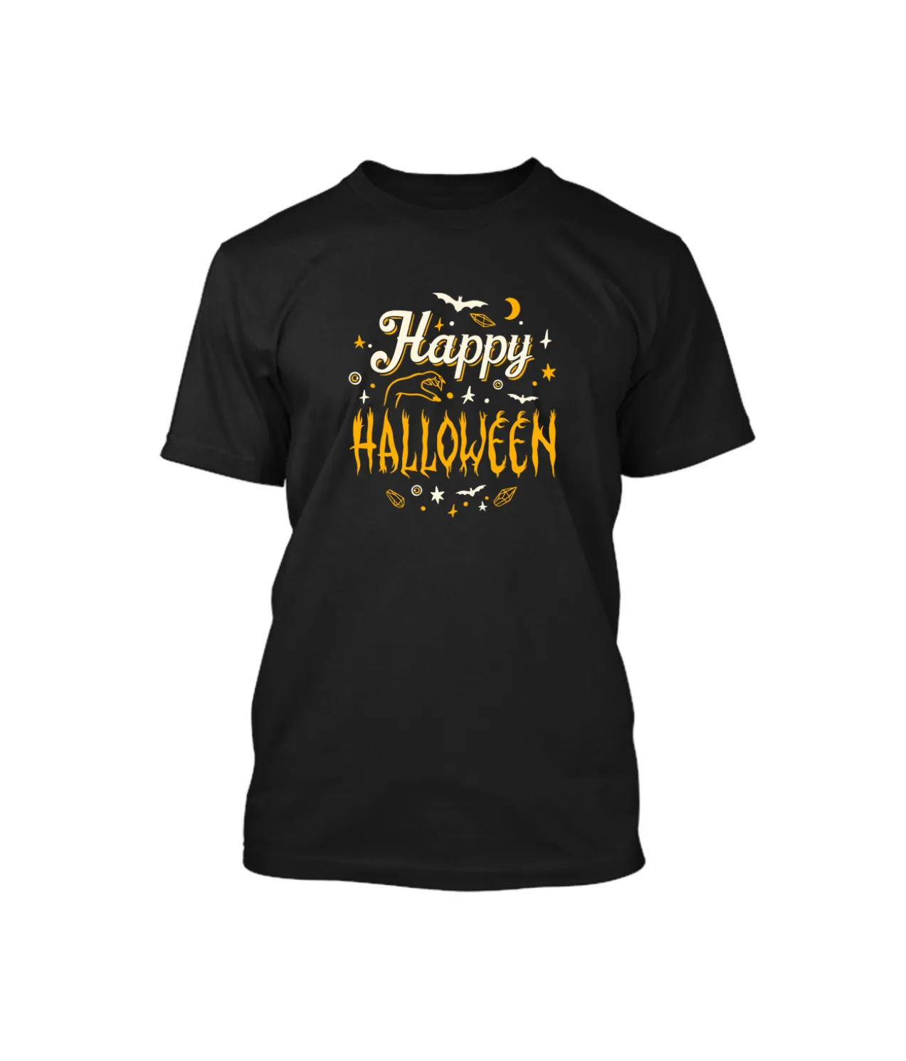 Halloween Design Black T Shirt