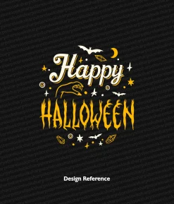 Halloween Design Black T Shirt