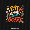 Halloween Design Black T Shirt