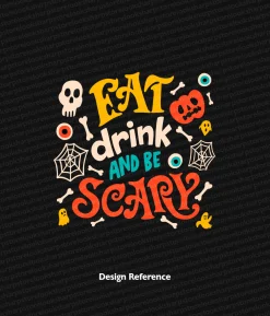 Halloween Design Black T Shirt