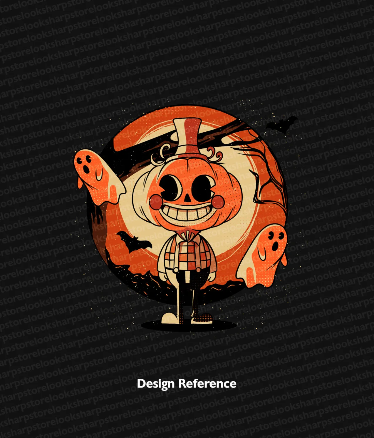 Halloween Design Black T Shirt