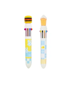 Hamburger Food Multicolor Pen 10 colors Assorted