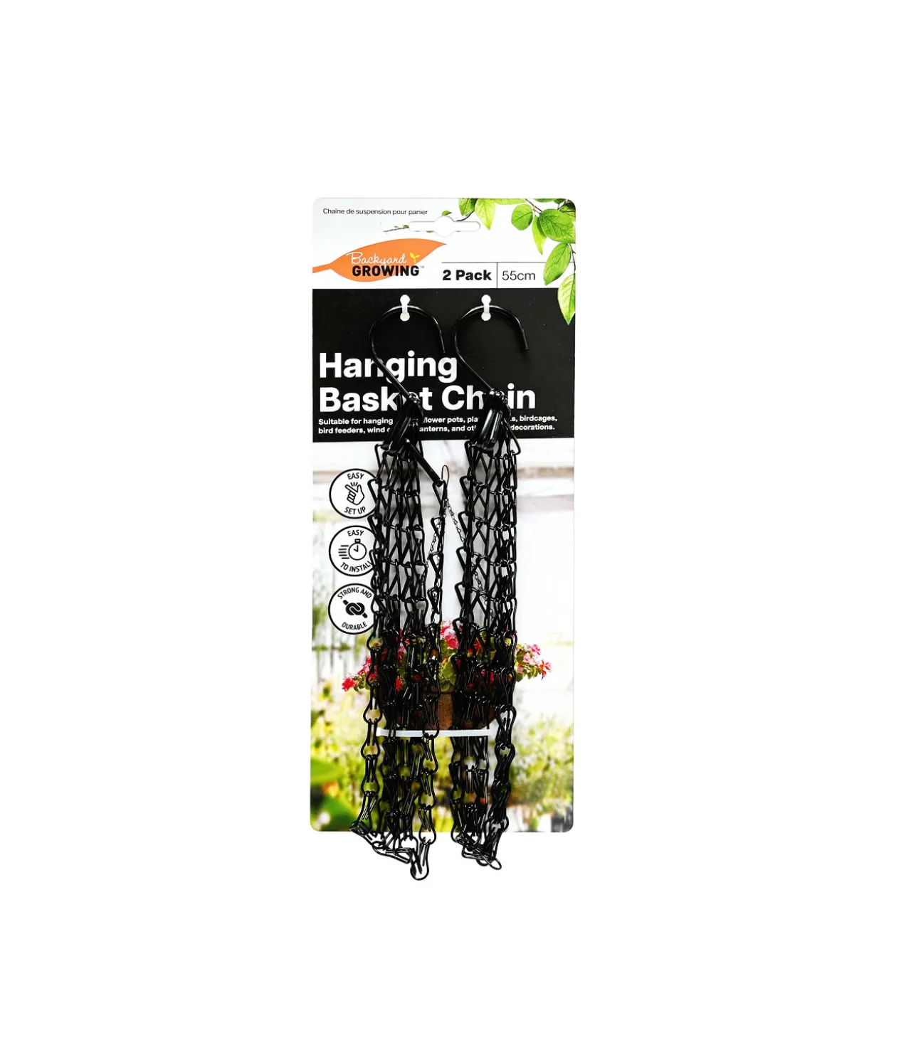 Hanging Basket Chain 55cm 2pk