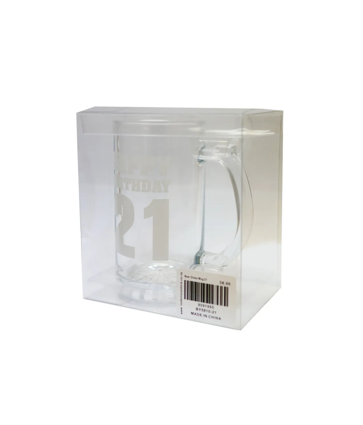 Happy Birthday 21 Beer Glass Mug
