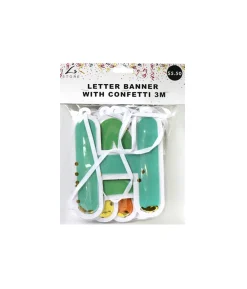 Happy Birthday Letter Banner With Confetti 3m