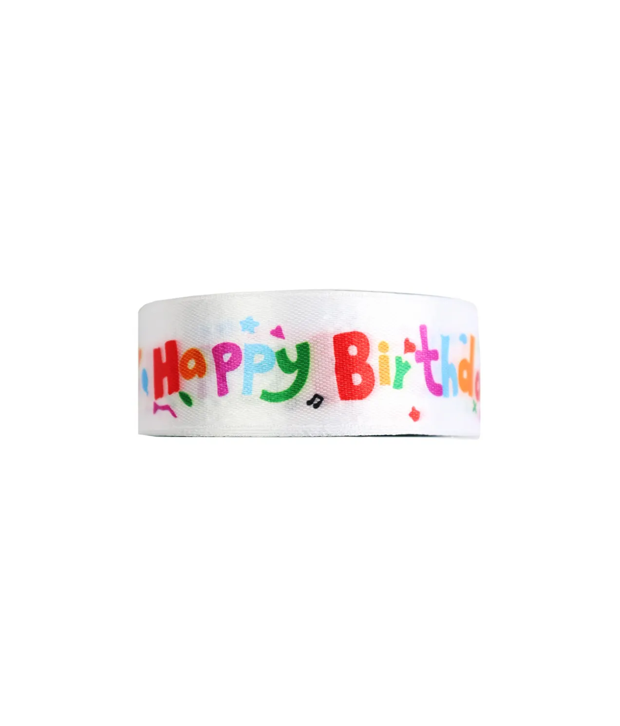 Happy Birthday Ribbon 2.5cm x 22.8m