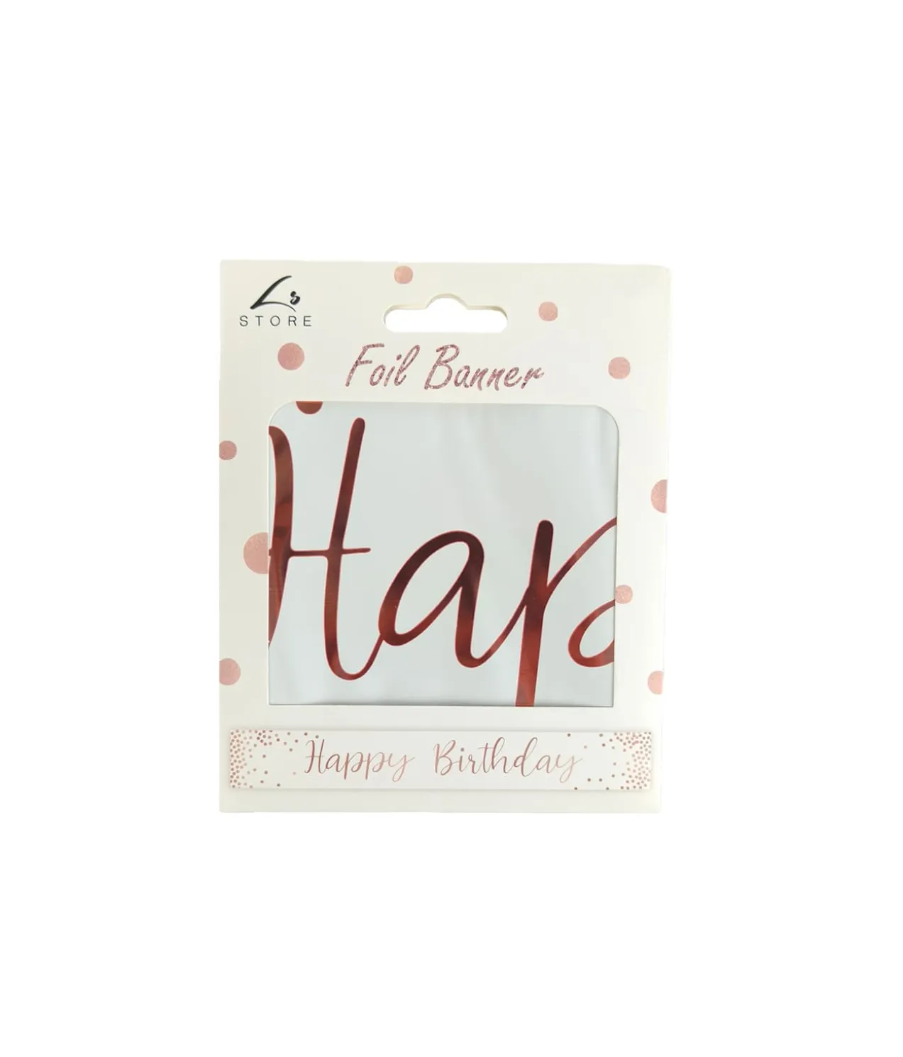 Happy Birthday Rose Gold Foil Banner 12.7cm x 365.8cm